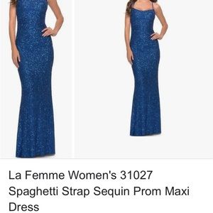 La Femme sequins prom dress . Perfect condition .